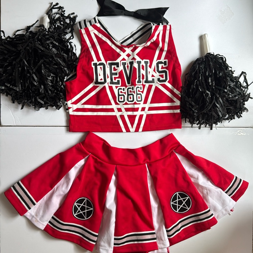 Satan cheerleader Halloween costume